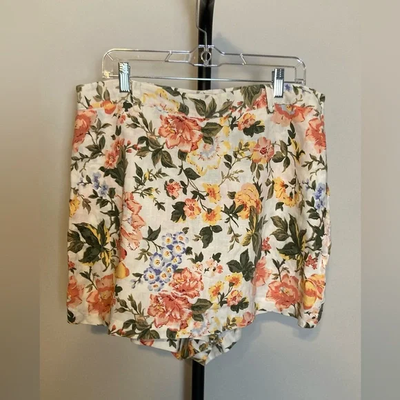 EUC Faithful the Brand floral-print skort shorts - no belt Size 12 - Picture 3 of 12